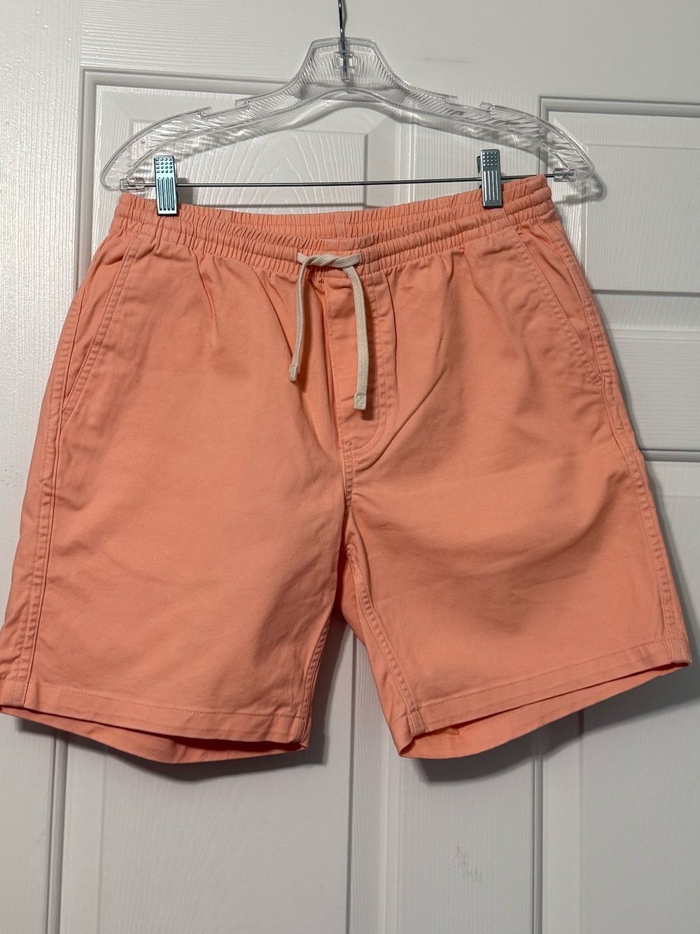 Lands' End Twill Peach Drawstring Athletic Shorts Size S 28-30